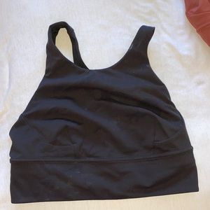 LULULEMON long line bra size 8 black
